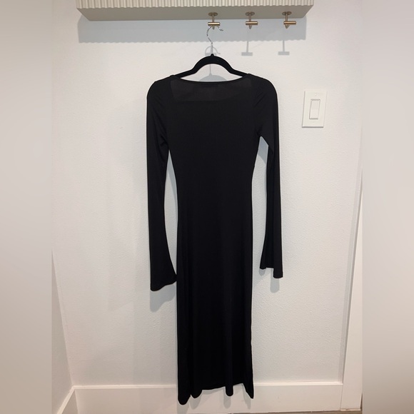 Black Ribbed Dress - Picture 3 of 4